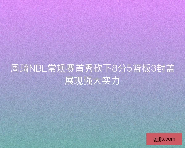 周琦NBL常规赛首秀砍下8分5篮板3封盖展现强大实力